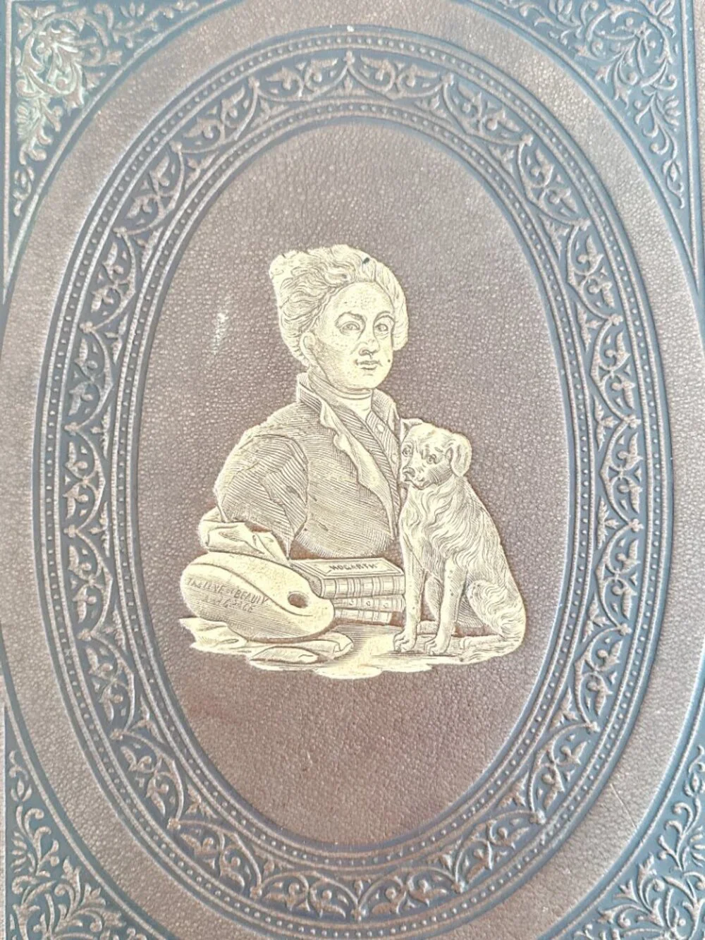 THE COMPLETE WORKS OF WILLIAM HOGARTH ANTIQUE LEATHER BOUND BOOK STEEL ENGRAVING